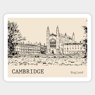 Cambridge England Sticker